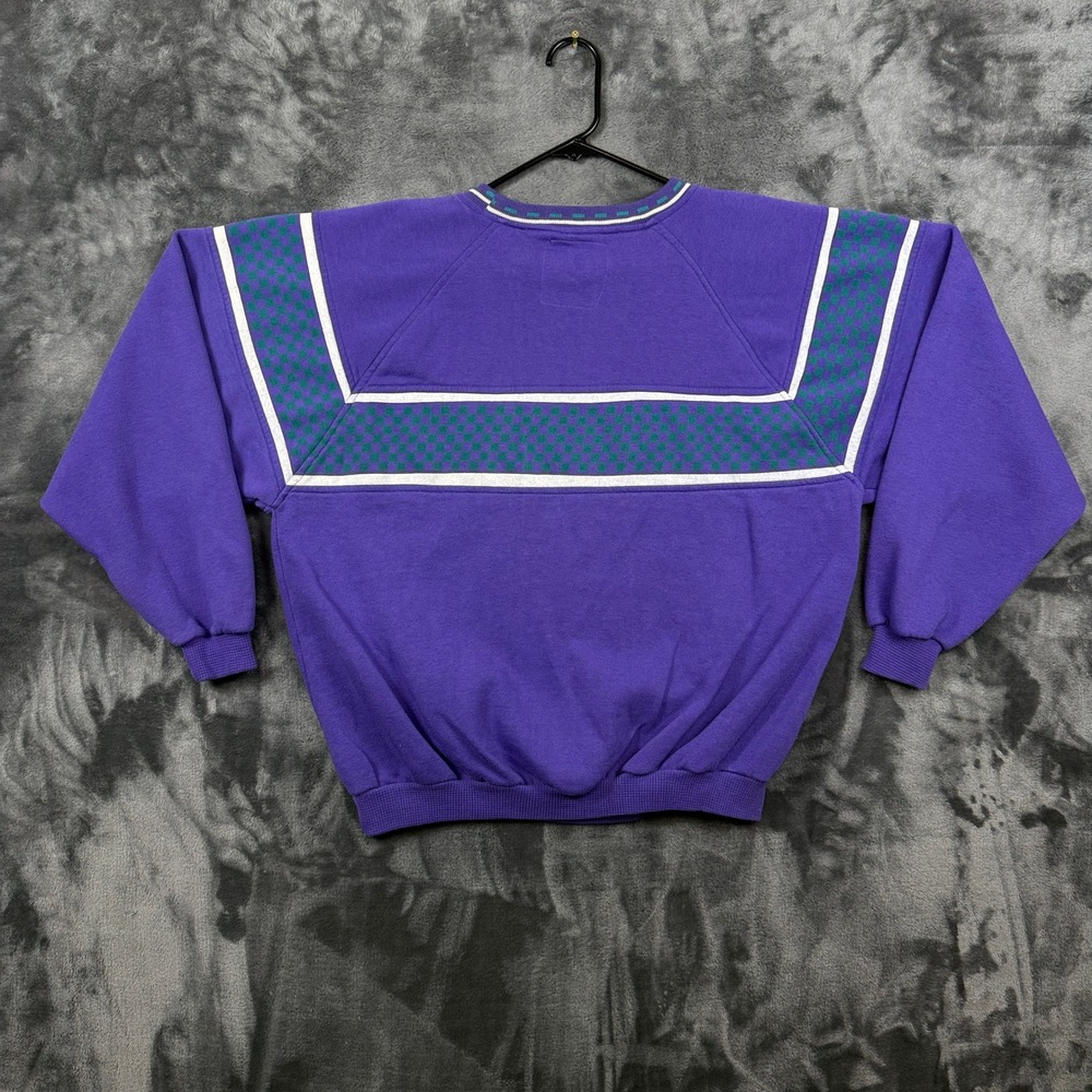 Unbranded Sweatshirt XL Purple Fast Forward Vintage 90s Checkerboard Graphic - Picture 6 of 6